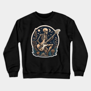 Guitar Player Skeleton - Guitarist Gift Crewneck Sweatshirt